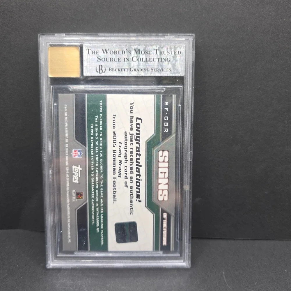 Bowman Craig Bragg Football Card BGS 9 Mint Auto 10 Signs of the Future